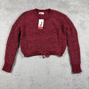 EPIC THREADS Juniors' Cropped Red Sweater Knit Size Small NWT
